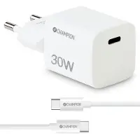 Champion Champion: Laddare 30W + USB-C Kabel Vit