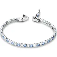 Swarovski Tennis Dlx Brilliant Connection 125-årsjubileum Armband Damarmband 5536469 Blue Silver