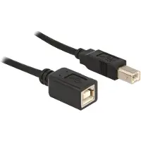 DeLOCK USB-kabel USB 2.0 USB-B kontakt, USB-B uttag 2.00 m Svart 83427