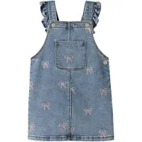 Name it Jeansklänning - NmfFaith - AOP - Medium+ Blue Denim/Bow - - 2 år (92) - Klänning