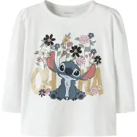 Name it Tröja - Noos - NmfJina - Stitch - Bright White - - 3 år (98) - Tröja