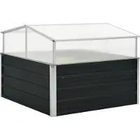 vidaXL Växthus antracit 100x100x77 cm galvaniserat stål