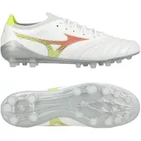 Mizuno Morelia Neo V Beta Made In Japan Ag Prism - Vit/orange/evening Prim - Konstgräs (Ag), storlek 40