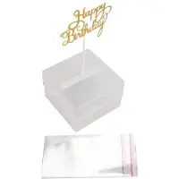 Wella Cake Money Box Set, Money Pulling Cake Making Mold, Cake ATM Penningbox med Guldglitter Grattis på Födelsedagen Cake Topper