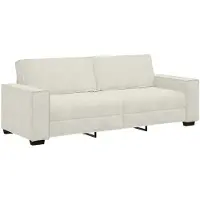 vidaXL 3-sitssoffa gräddvit 180 cm sammet