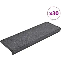 vidaXL Trappmattor 30 st 65x21x4 cm mörkgrå