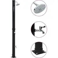 vidaXL Soldusch svart 220 cm 20 L