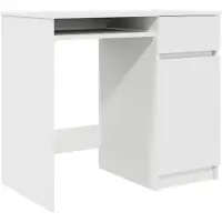 vidaXL Skrivbord vit 86x49x76 cm konstruerat trä