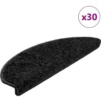 vidaXL Trappmattor 30 st Svart 65x21x4 cm