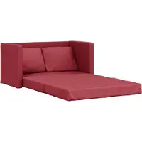 vidaXL Golvbäddsoffa 2-i-1 vinröd 112x174x55 cm konstläder