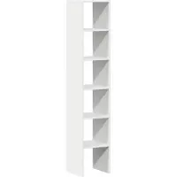 vidaXL Bokhyllor 2 st stapelbara vit 30x30x80 cm konstruerat trä