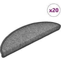 vidaXL Trappmattor 20 st mörkgrå 56x17x3 cm