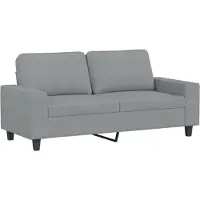 vidaXL 2-sitssoffa ljusgrå 140 cm tyg