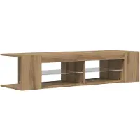 vidaXL TV-bänk med LED-lampor artisan ek 135x39x30 cm konstruerat trä