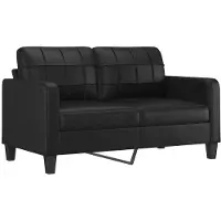 vidaXL 2-sitssoffa svart 140 cm konstläder