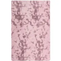 vidaXL Ryamatta med lång lugg NAVARRA dammig rosa 130x200 cm polyester