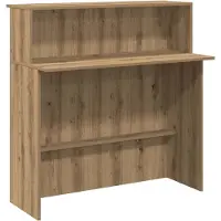 vidaXL Receptionsdisk artisan ek 100x50x103,5 cm konstruerat trä