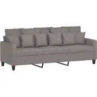vidaXL 3-sitssoffa taupe 180 cm tyg