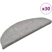 vidaXL Trappmattor 30 st ljusgrå 56x17x3 cm