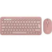 Logitech Pebble 2 Combo Tangentbord, mus-set Sladdlös Optisk Rosa 3 Knappar