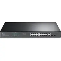 TP-LINK TL-SG1218MPE 16-Port Gigabit PoE+ Easy Smart Switch, Nätverks-switch 16 + 2 Port 10 / 100 / 1000 MBit/s PoE-funktion