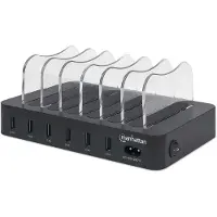 Manhattan 102254 USB-laddningsstation Inomhus Utgångsström max. 2.4 A 6 x 6x USB-A
