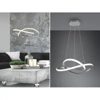 TRIO Design hängande lampa stål inkl LED 3-stegs dimbar - Ruta