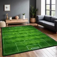 Textilien Fotbollsplan Matta Vardagsrum Vikbar Stor Storlek Golvmattor 200x300cm Halkfri Lekmatta för Barn Sovrum Maskintvättbar 120*160cm