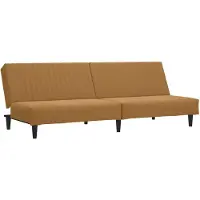 vidaXL Bäddsoffa 2-sits brun sammet