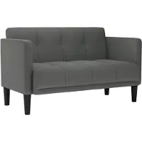 vidaXL Loveseat soffa mörkgrå 111 cm tyg