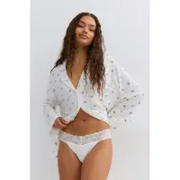 Gina Tricot  - 3-pack soft cotton thong - trosor i 3-pack - Blå - XS - Dam