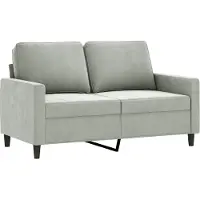 vidaXL 2-sitssoffa ljusgrå 120 cm sammet