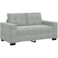 vidaXL Loveseat soffa ljusgrå 160x77x82 cm sammet