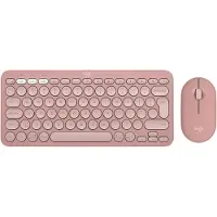 Logitech Pebble 2 Combo - Sats med tangentbord och mus - trådlös - Bluetooth LE - QWERTY - USA, internationellt - tonal rose