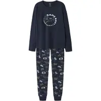 Name it Pyjamas 2-delad - NkmNightset - Marinblå Kavaj - - 5-6 år (110-116) - Pyjamas 2-delad