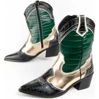 Montevita Botín Cowboy De Tacón Para Mujer. Botinia8 100633 37 grön