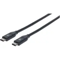 Manhattan USB-kabel USB 3.2 Gen2 USB-C-kontakt, USB-C-kontakt 0.50 m Svart 354899