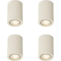 QAZQA Set med 4 Japandi takspotlights beige - Sprawl