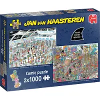 Jan van Haasteren Give us some space & All dressed up Pussel 2x1000 bitar