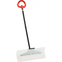 Vevor Snöskottare, 61 cm bred snöplogsskyffel för utomhusbruk med ergonomiskt grepp, HDPE-plastblad, vinterskyfflar med segmenterat handtag, bärbart snöröjningsverktyg för uppfart, trädgård, camping
