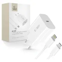 Tech-Protect NC20W väggladdare med Lightning-kabel - vit