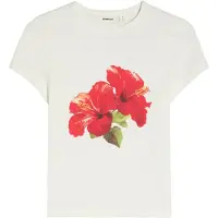 Bershka T-shirt gul / ljusgrön / eldröd / vit