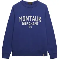 Superdry för män. M2014473A Sudadera Merchant Vintage blå (S), Casual, Bomull
