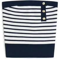Tommy Hilfiger Tommy Jeans Gold Tone Button Knit Extra Slim Bandeau