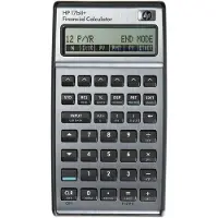 HP 17bII+, Ficka, Finansiell, 15 siffror, 2 linjer, Batteri, Silver