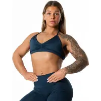 Relode Hybrid Seamless Halterneck Sports Bra - Dark Navy
