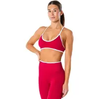 Relode Hybrid Contrast Sports Bra - Berry