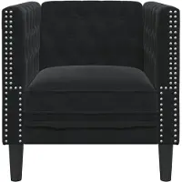 vidaXL Chesterfield fåtölj svart sammet, soffstol, enkelsoffa, badrumsfåtölj, fåtölj, soffa, soffa 372678