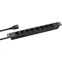 Helos 19" Steckdosenleiste PROFESSIONAL, 8-fach, 2,0 m, för USV (C14)