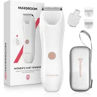 MAXGROOM M-9082 2-i-1 kropps- och ansiktstrimmer för kvinnor - vit